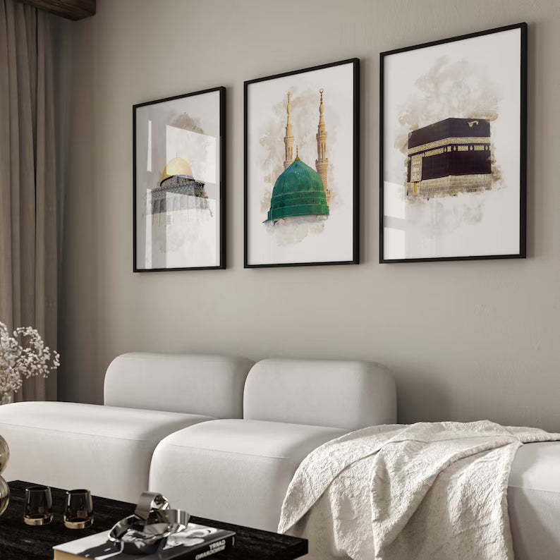 3 Tableaux décoratifs islamique -Trilogie Architecturale