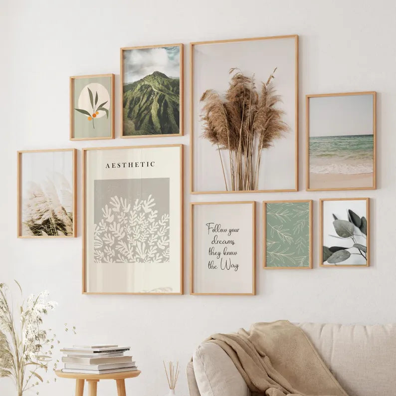 9 Tableux décoratifs, Mur Évocateur : Symphonie Botanique