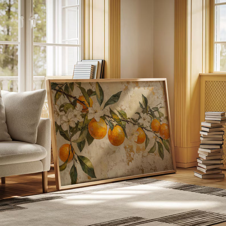 1 Tableau « L'Orange : Estampe Vintage ».